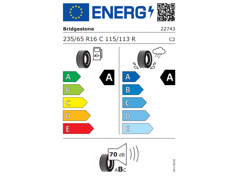 235/65/16 C Bridgestone Duravis R660 115/113R  vara