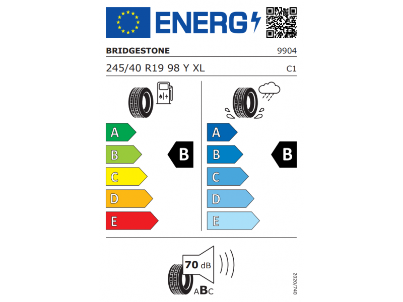 245/40/19 Bridgestone Turanza T005  98Y XL  RFT ( * ) лето 