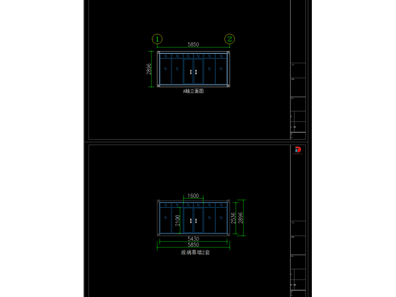 Birou modular vitrat L5850 × W2438 × H2876 mm