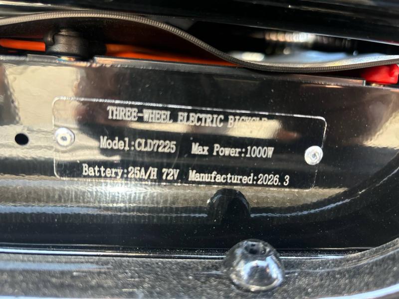Электрический трехколёсный велосипед FADA OLDI 1000W 25A/H 72V