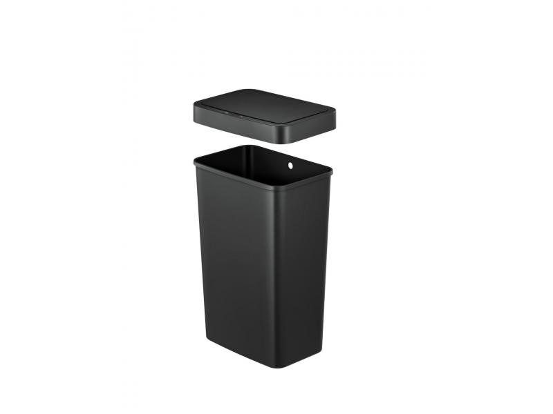 Coș de gunoi EKO 50 L, cu senzor, din plastic, negru