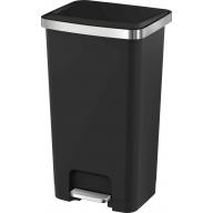 Coș de gunoi EKO 45 L, cu pedală, din plastic, negru