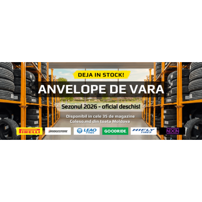 Deschiderea sezonului 2026: noi livrări de anvelope de vară la Coleso.md