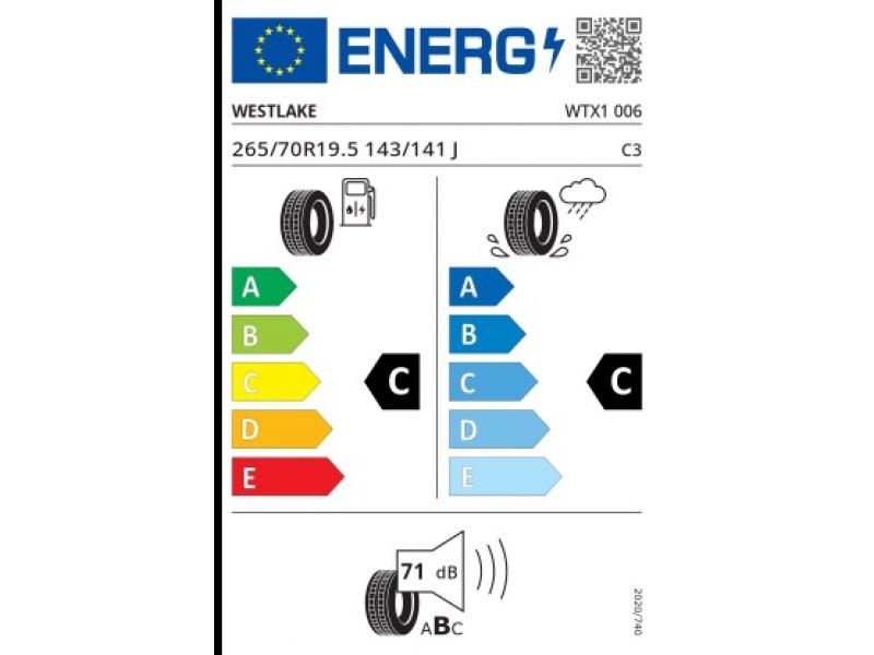 265/70/19.5-18PR(143/141J)[WTX1]WESTLAKE TL EU  RR-C Прицеп