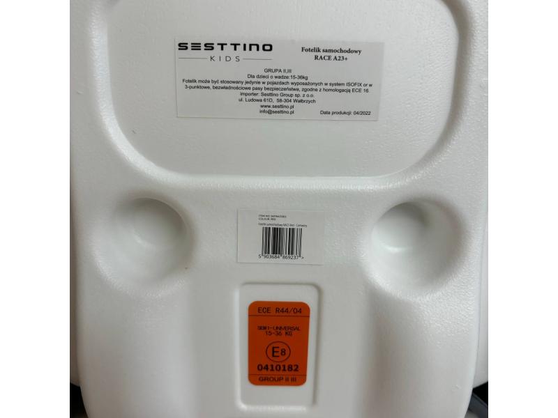 Scaun auto Sesttino A23+ greutate: 0–7,63 kg, gri