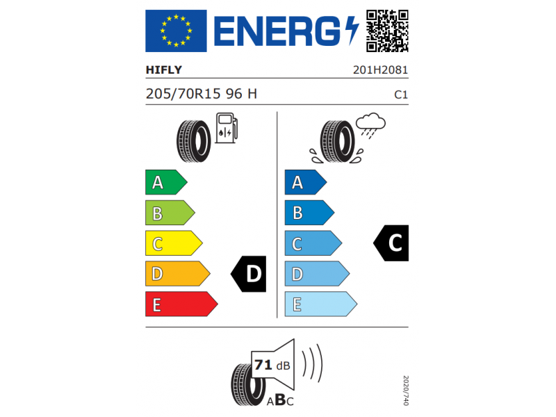 205/70/15 HIFLY HF909 96H лето