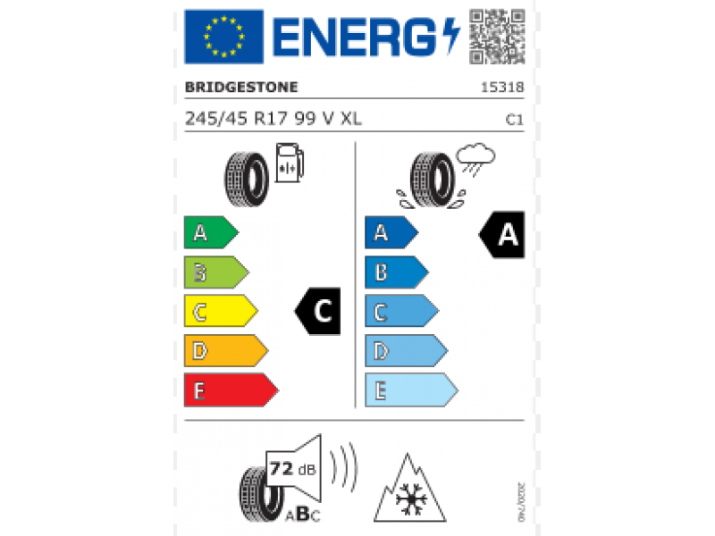 245/45/17 Bridgestone LM005 99V XL LAML  зима