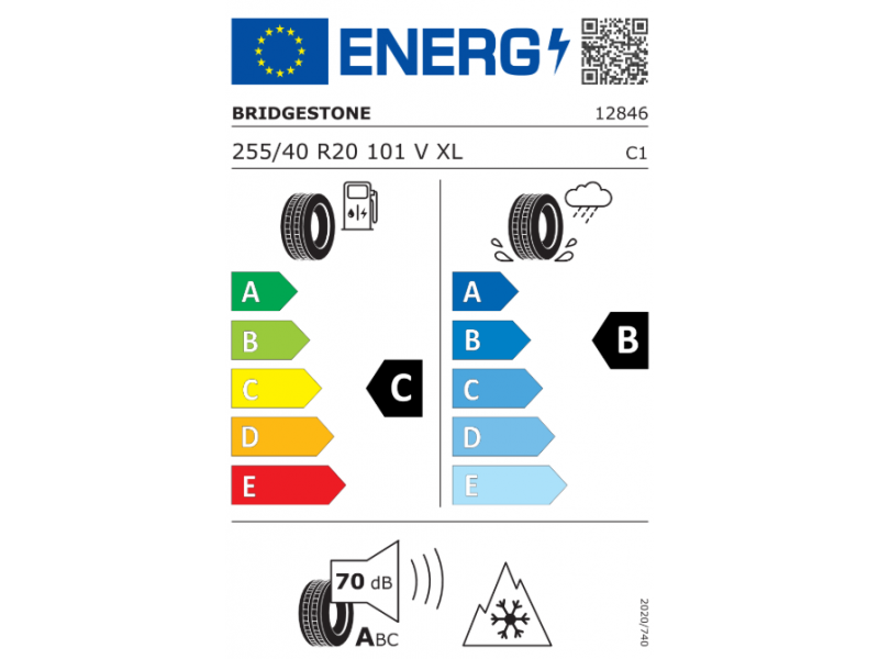 255/40/20 Bridgestone LM001 101V XL (S-CL '20)  iarna