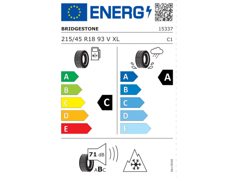 215/45/18 Bridgestone LM005  93V XL iarna