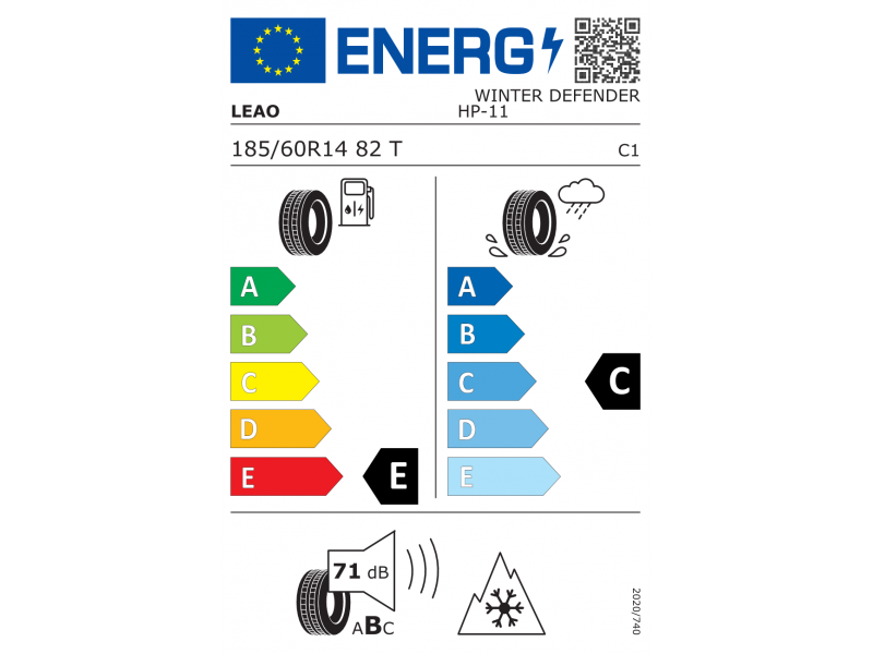 185/60/14 Leao Winter Defender HP 82T (Serbia) iarna