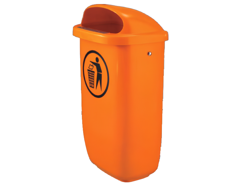 Coș de gunoi 50 litri (portocaliu)