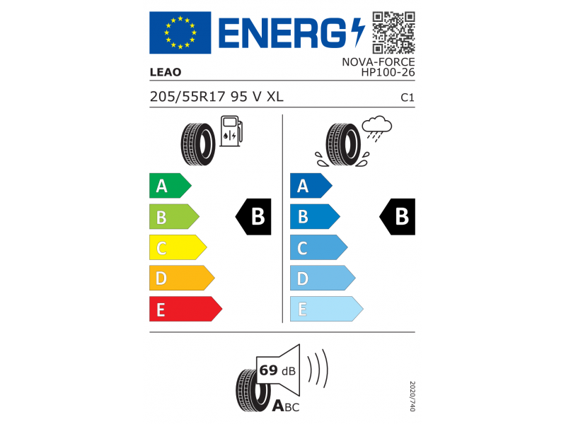 205/55/17 Leao Nova-Force HP100 95V XL лето