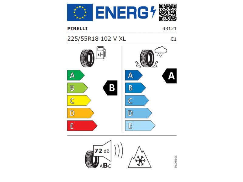 225/55/18 Pirelli  Cinturato SF3 102V XL all season