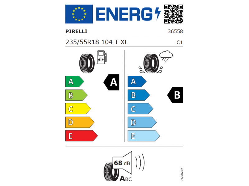 235/55/18 Pirelli P7 Cinturato 104T XL (MO) elt vara