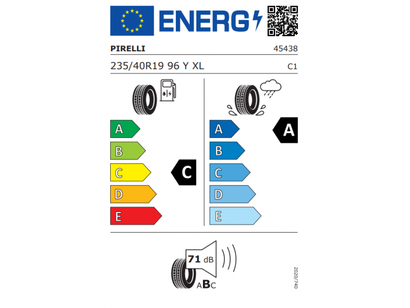 235/40/19 Pirelli Cinturato С3  96Y XL vara