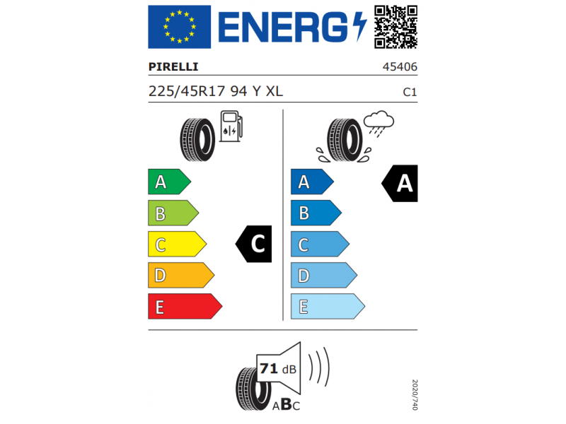 225/45/17 Pirelli Cinturato С3  94Y XL vara