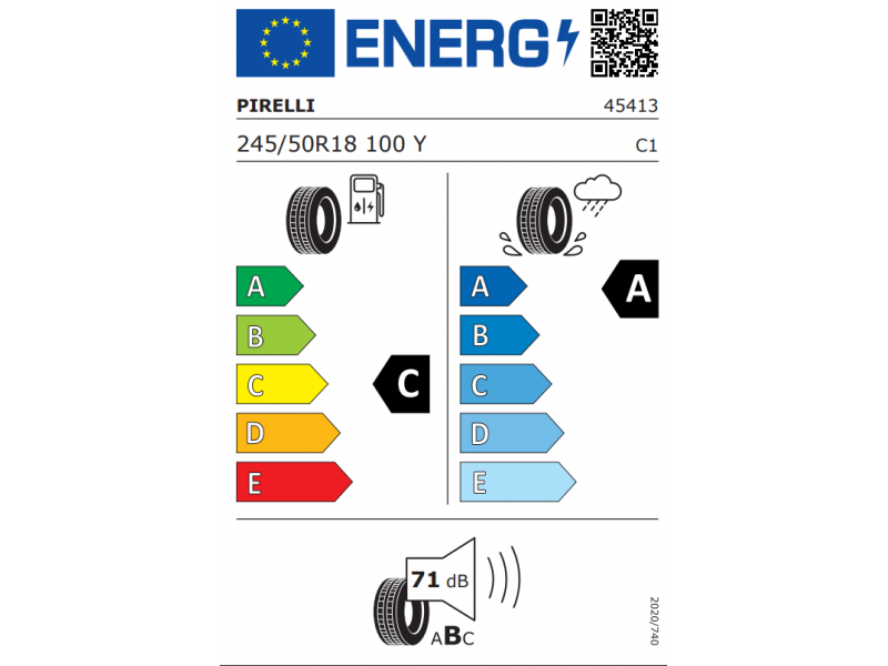 245/50/18 Pirelli  Сinturato C3 100Y лето