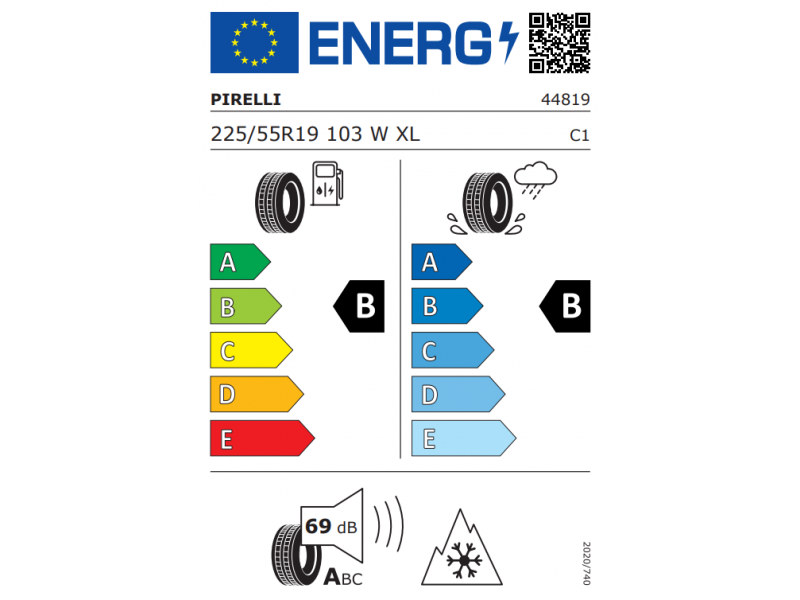 225/55/19 Pirelli Powergy-AS 103W XL вс