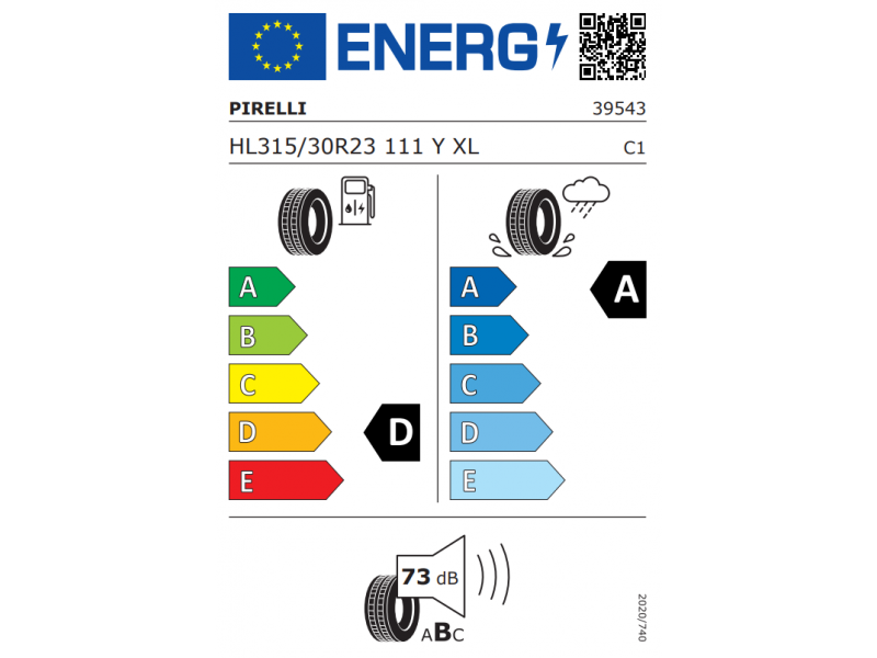 315/30/23 Pirelli  P ZERO 111Y XL (*) vara