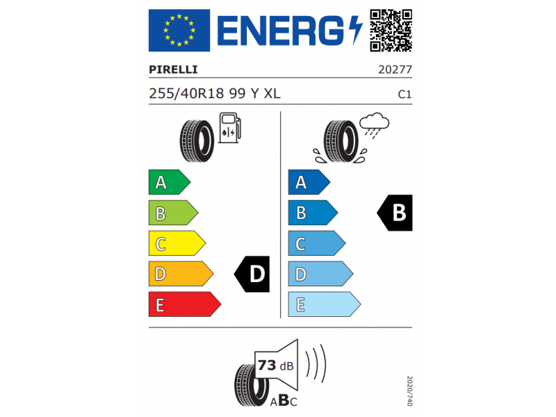 255/40/18 99Y XL P ZERO (MO) vara