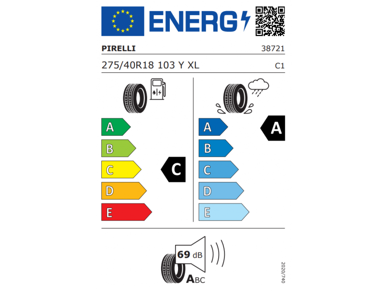 275/40/18 Pirelli  P ZERO 103Y XL (MO) vara