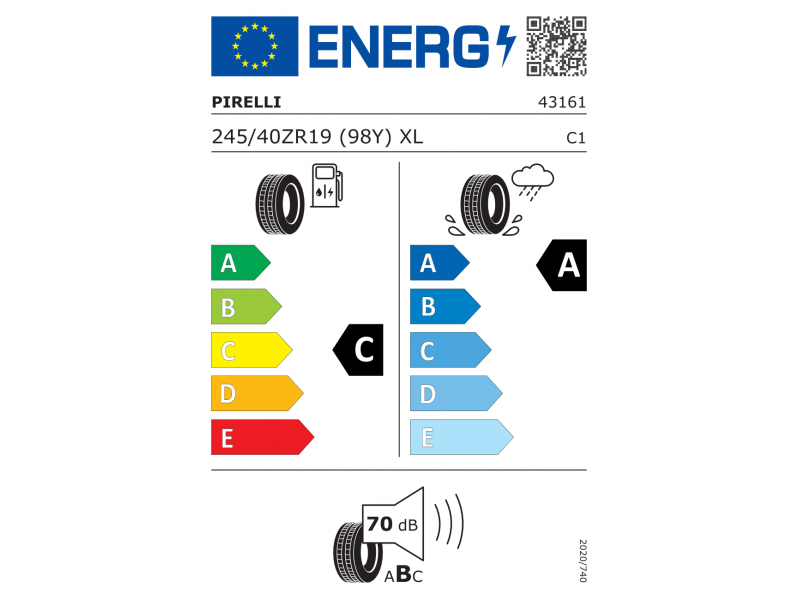245/40/19 Pirelli  P ZERO 5  98Y XL  Z лето