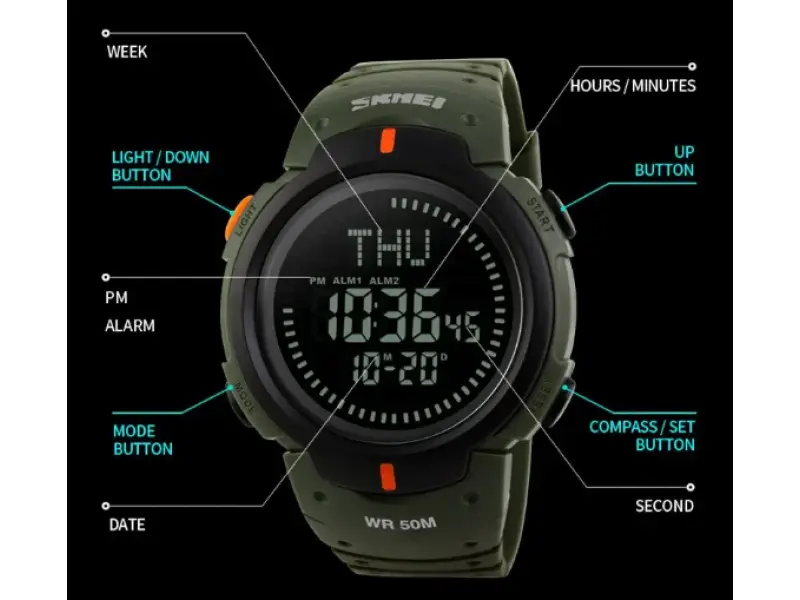 Ceas SKMEI 1231AG verde armat