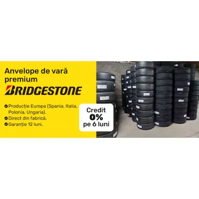 Anvelope de vară Bridgestone în rate 0% pe 6 luni!