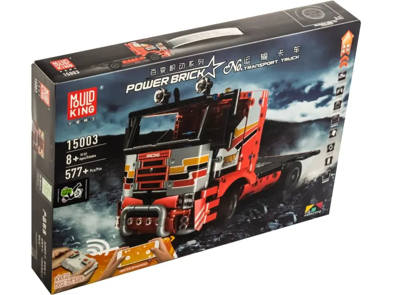 Constructor Mould King 15003 Camion transportor auto cu telecomandă