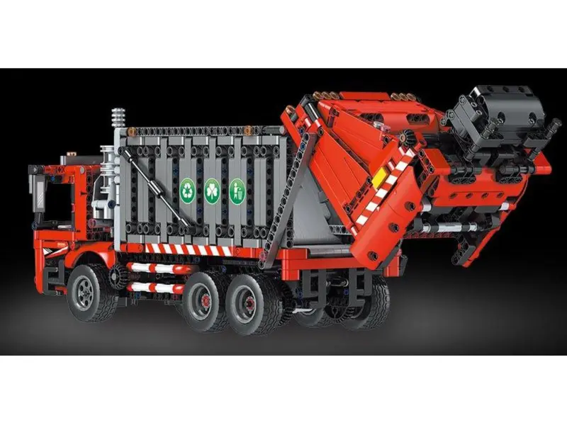 Constructor Mould King 15019 Camion de gunoi containerizat cu telecomandă