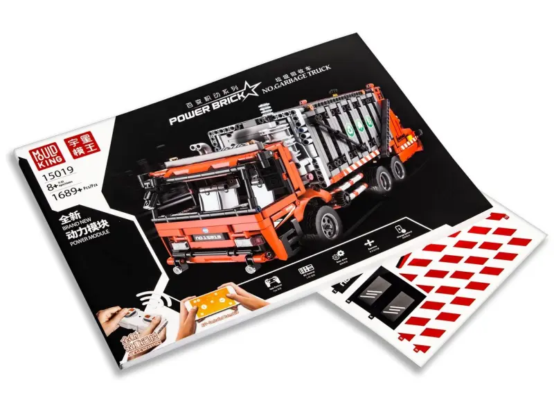 Constructor Mould King 15019 Camion de gunoi containerizat cu telecomandă