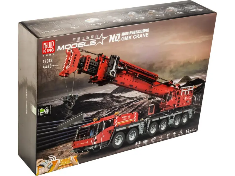 Constructor Mould King 17013 Macara auto Grove GMK roșie cu telecomandă