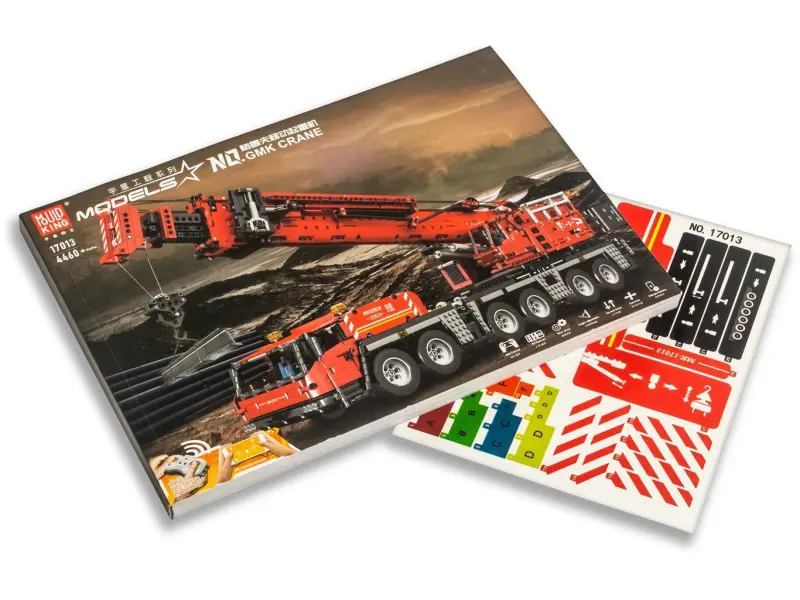 Constructor Mould King 17013 Macara auto Grove GMK roșie cu telecomandă