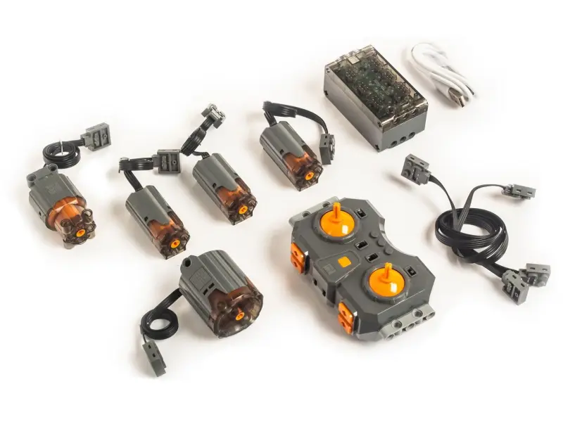 Constructor Mould King 17013 Macara auto Grove GMK roșie cu telecomandă