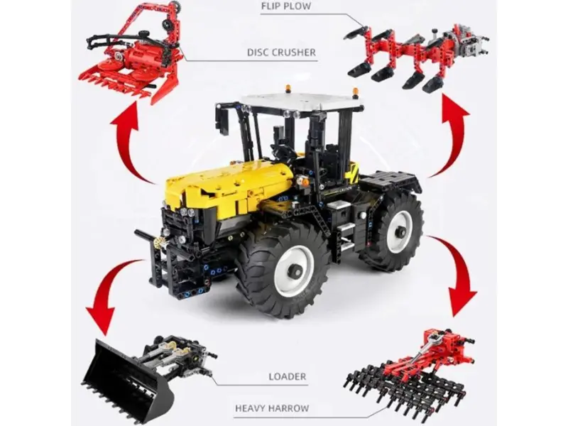 Constructor Mould King 17019 Tractor Fastrac seria 4000er cu telecomandă