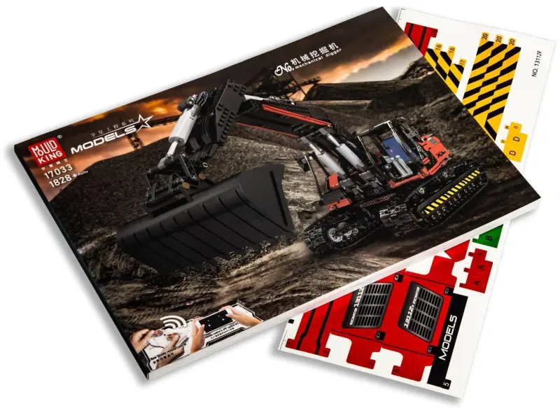 Constructor Mould King 17033 Excavator pe șenile cu telecomandă