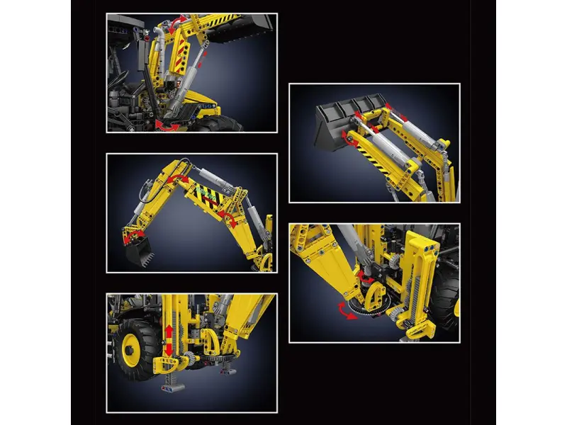 Constructor Mould King 17036 Buldozer galben