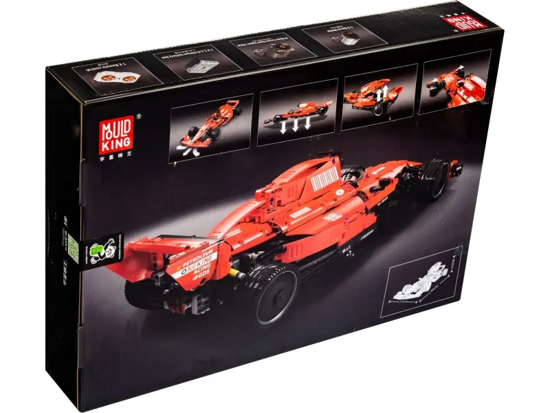 Constructor Mould King 18024A Mașină de curse bolid Formula-1 cu telecomandă