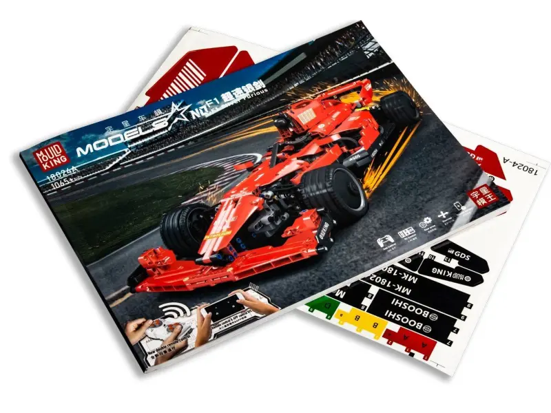 Constructor Mould King 18024A Mașină de curse bolid Formula-1 cu telecomandă