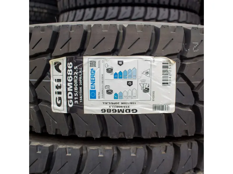 Anvelopa Giti GDM686 315/80 R22.5 20PR 158/150K M+S axa spate ON/OFF