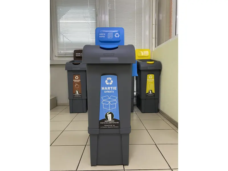 Урна сортировочная для бумаги 80L 