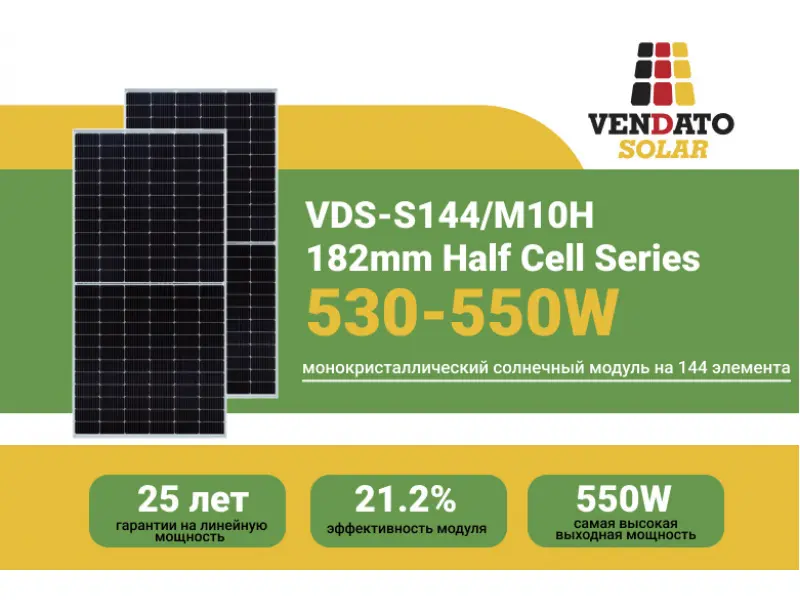 Panou solar Monocristalic VDS-S144/M10H 545W (2279*1134*35mm)