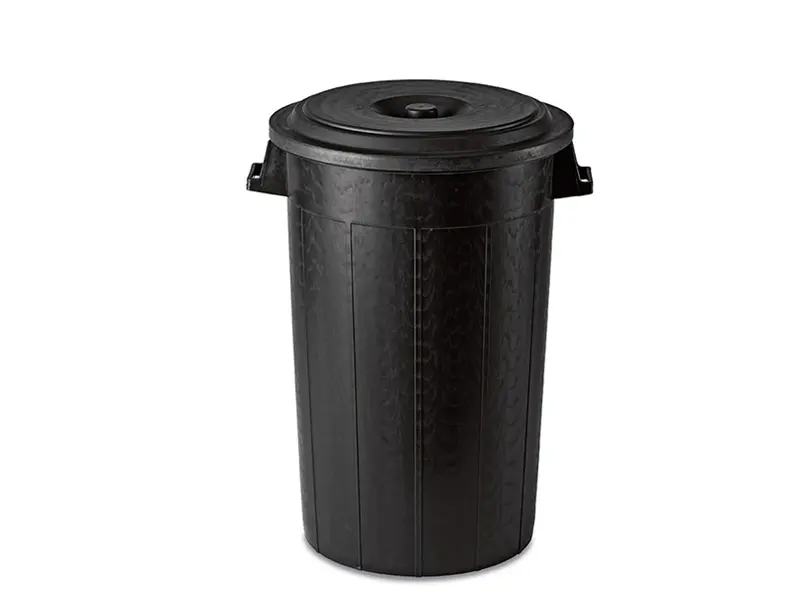Urna rotunda 120 L (negru) Italia