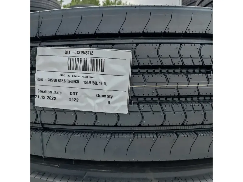 315/80/22.5 Bridgestone R249ECO 154M156L 18TL  axa din fata