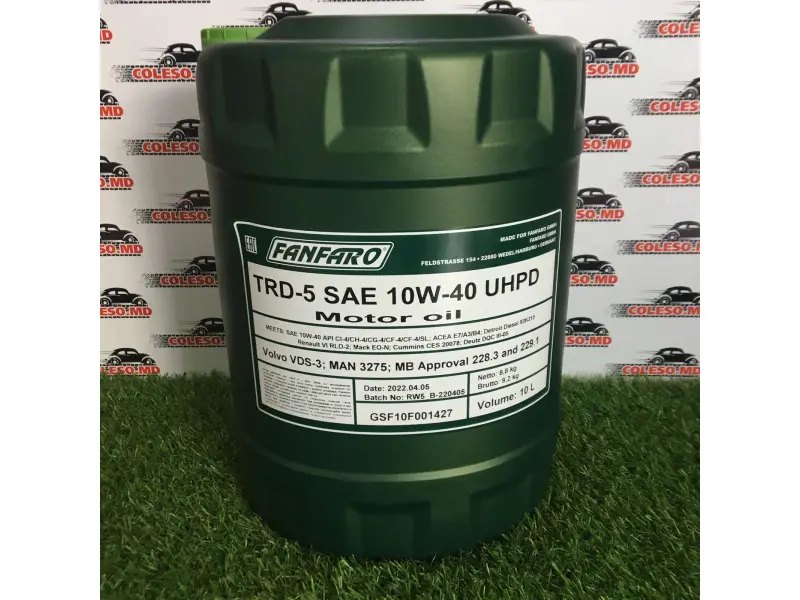 FanFaro TRD-W 10W-40 Euro-3 (10L) Ulei de motorina FanFaro TRD-W 10W-40 Euro-3 (10L) Ulei de motorina
