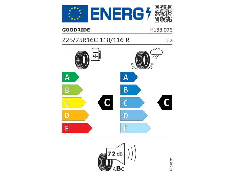 225/75/16C 10PR Goodride/Westlake 118/116R H188 vara