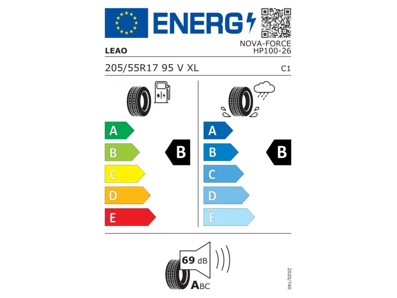 205/55/17 Leao Nova-Force HP100 95V XL vara
