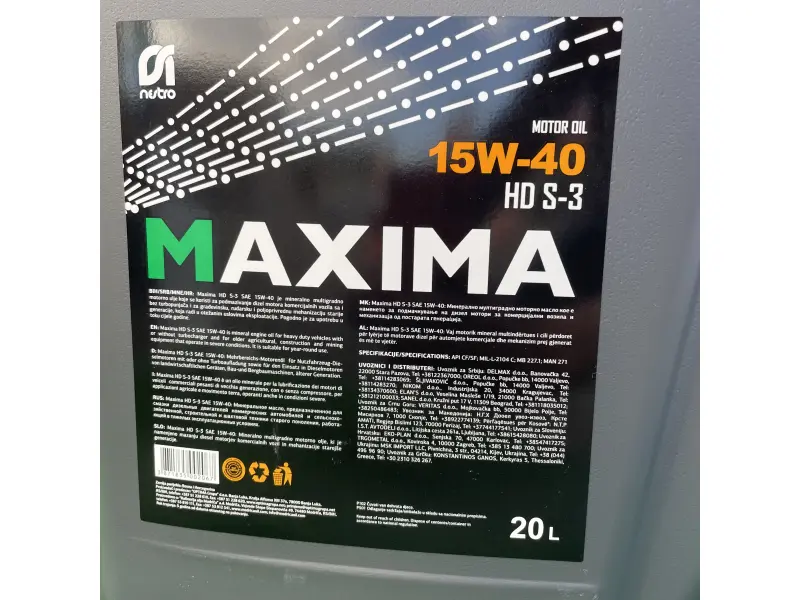 Maxima HD S3 15W-40 (20L) Ulei de motor Maxima HD S3 15W-40 (20L) Ulei de motor