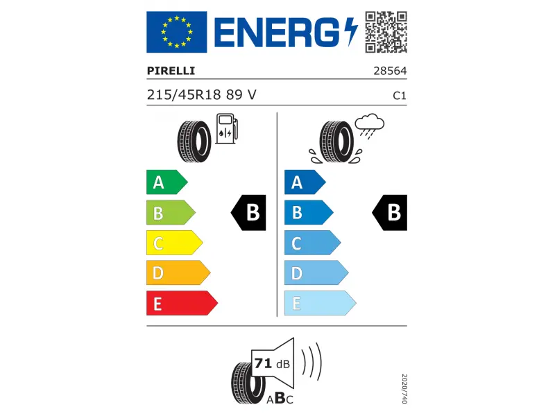 215/45/18 Pirelli P7 Cinturato  89 V vara
