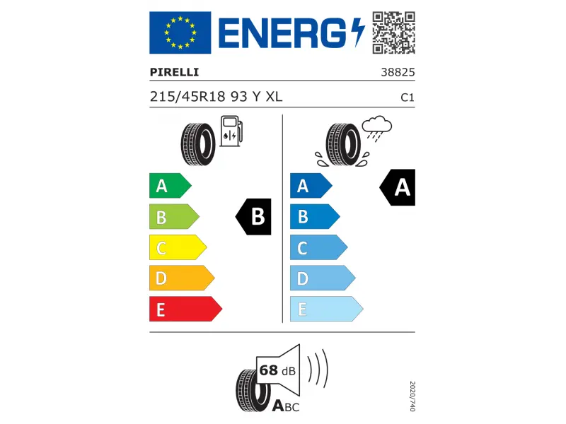 215/45/18 Pirelli Powergy 93Y XL vara